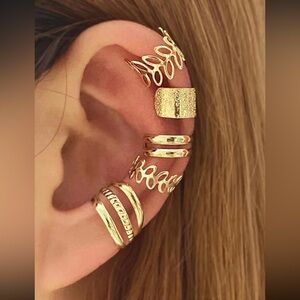 Gold 5pcs Ear Cuff set
